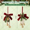 KUSHAN Bows de Navidad de 2 Piezas con 2 Campanas,Campanas