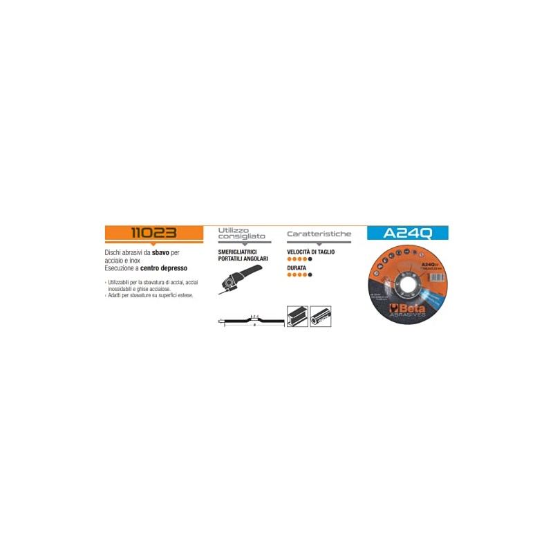 Beta 11023 125 x 6.5 Grinding Discs for Steel and