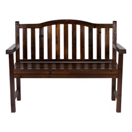Shine Company Inc. 4212BB Belfort Garden Bench, Burnt Brown