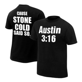 JFtees Stone Cold Steve Austin Said So 3:16 Mens Black T-Shirt