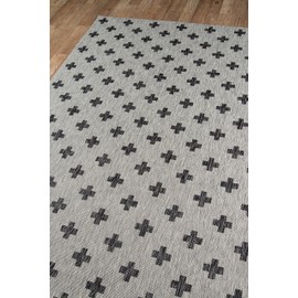 Novogratz Villa Collection Umbria Indoor/Outdoor Area Rug, 3'11" x 5'7", Grey