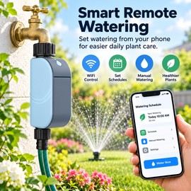 Smart WiFi Garden Watering Timer for Irrigation – Automatic Outdoor Water Controller for Sprinkler & Drip Systems