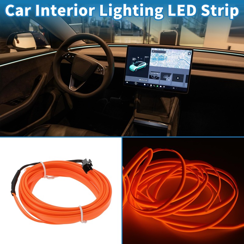 X AUTOHAUX 2m EL Wire Cable LED Glow String Light