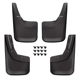 PIT66 4Pack Front+Rear Mud Flaps Splash Guards Wheel Fender Mudguard Compatible with Chevy 2014-2018 Silverado 1500/2015-2018 Silverado 2500 3500