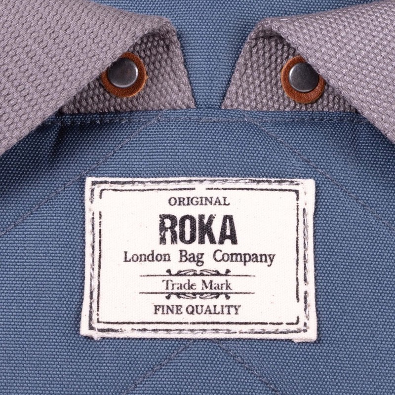 Roka London Bantry B Small Sustainable Nylon Backpack Airforce