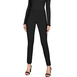 Hybrid & Company Women¡®s Super Comfy Ultra Stretch with Full Elastic Waist Pull On Millennium Twill Pants Black