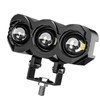 2pcs Motorcycle LED Spotlight White Yellow Dual Light Aluminum IP68