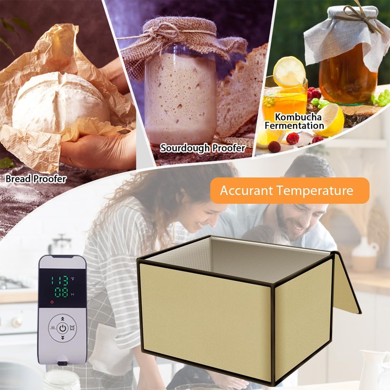 Versatile Dough Proofer Warming Box Adjustable Temperature Timer Control Bread