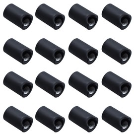 bociloy 16Pcs Round Silicone Cabinet Handle Corner Guards, Soft Anti-Collision Door Handle Protectors Bumper Protectors for Furniture Table Drawer Wardrobe, Black