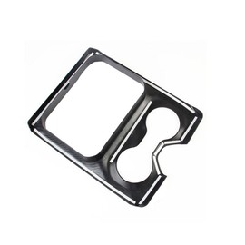 TOTMOX Front Armrest Cup Holder Panel Cover Trim, ABS Carbon Fiber Black Front Armrest Cup Holder Panel Cover Trim, Compatible with Dodge Ram 1500 2019-2021