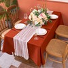 Fitable 2 Pack Faux Linen Fall Tablecloths, Wrinkle Proof Fabric