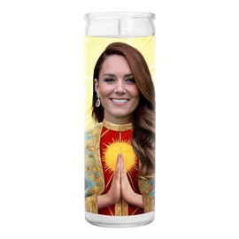 Kate Middleton Celebrity Prayer Candle – Princess of Wales Royal Family Decor, British Monarchy Gift, Saint Queen England UK Prince William Fans