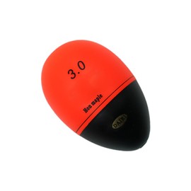 FONGKNOX 3 Pieces in 1 ISO Fishing Float High Sensitivity and Visble Well Balanced High Accuracy Wooden Float Sea Fishing Tackle Fishing Accessories Rock Fishing Size L #3.0 Red & Black Colour