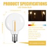 ECOVANIA G40 LED String Light Bulbs,1.57 Inch Plastic LED Globe