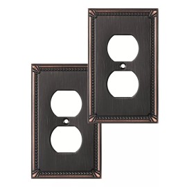 DEWENWILS Wall Plate Switch Plate Outlet Cover, Aged Bronze Light Switch  2 PK
