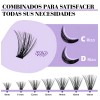 Kit de Pestañas Postizas B&Qaugen 40D con Curvatura D para