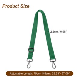 uxcell Wide Shoulder Strap, 2.5cm Adjustable Purse Strap Replacement Crossbody Strap for Shoulder Bag Handbag, Green, Black Pull Core Buckle