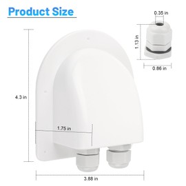EINDER IP68 Waterproof Solar Cable Entry Gland, Solar Entry Gland White for All Cable Types 2mm² to 6mm² for RV Cable Pass Through, Campervan, Boat Yacht, Solar Project - 2 Pcs