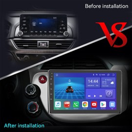 【4+64G】 Car Stereo Radio Fit for Honda Fit 2008 2009 2010 2011 2012 2013, 10" Android13 Touchscreen Car Radio Receiver with Carplay Android Auto WiFi GPS Bluetooth FM SWC Backup Camera