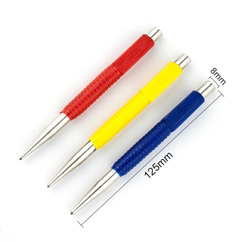 Mr Gadget Solutions 3pc Color Coded Nail Punch Set 1/32''