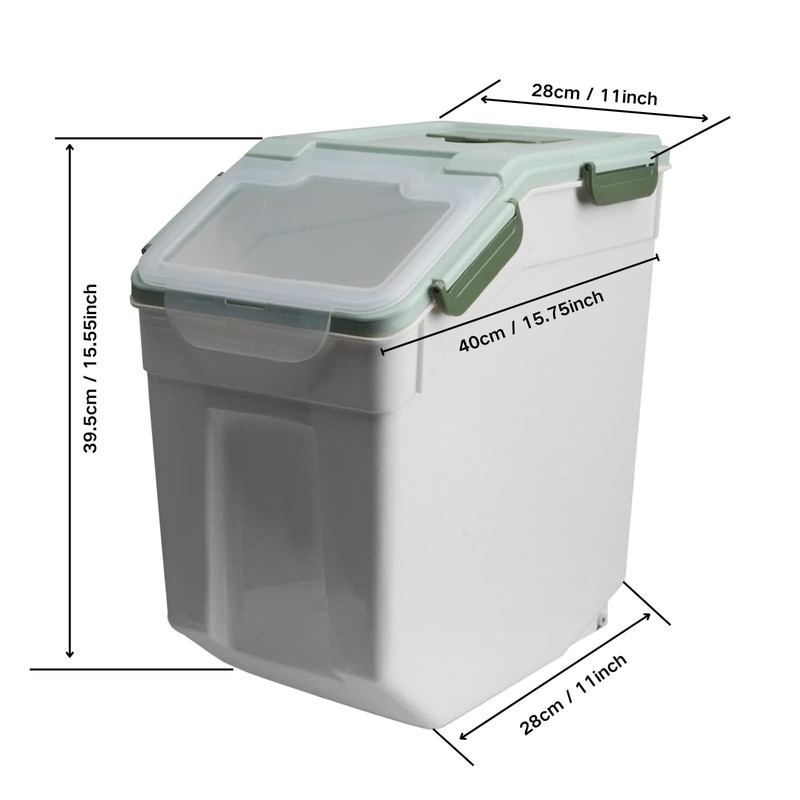 Mairuker 2 Pack Large Flour Storage Container 50 lb Airtight
