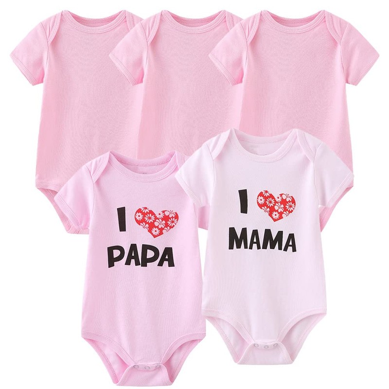MAMIMAKA Newborn Layette Gift Set Bodysuits Pants for Baby Girl
