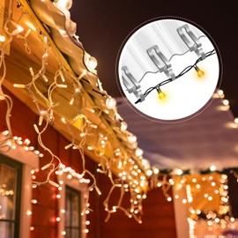 Himake Christmas Light Clips Metal Gutter Clips for Hanging Outdoor Lights for Seasonal Lighting Gutter Hooks Shingle Roof Hanging Festival Outside DecoCration（120pack