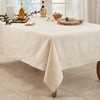 SARO LIFESTYLE Embroidered Swirl Design Linen Blend Table Runner, 16"