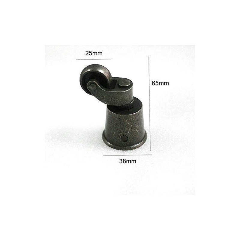 2 x Polished Antique Solid Brass Castors Heavy Duty Universal