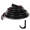 XmuxHai RV Rain Gutter Silicone Rubber J-Shape,Weather Stripping with Self-Adhesive,Roof