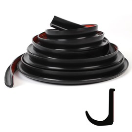 XmuxHai RV Rain Gutter Silicone Rubber J-Shape,Weather Stripping with Self-Adhesive,Roof Rain Diverter Fit for Car, Truck, RV, Boat and Home Application (40FT)