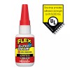 Flex Super Glue Liquid, 20 Gram Bottle, Clear, Instant Bond,
