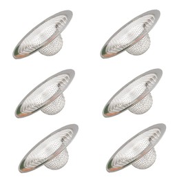 GSHLLO 10 Pcs Stainless Steel Drain Strainers Mesh Sink Drainers Metal Drain Covers Stoppers Basket Food Hair Catchers for Sink 7.2cm