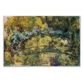 Monet Wall Art Collection Canvas Japanese Bridge (Footbridge Over The Water-Lily Pond), 1919 Prints Wrapped Gallery Wall Art | Stretched and Framed Ready to Hang, 36X48