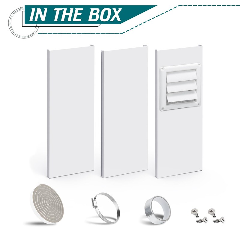 Daisypower Dryer Vent Window Kit, Adjustable Window Vent Kit with