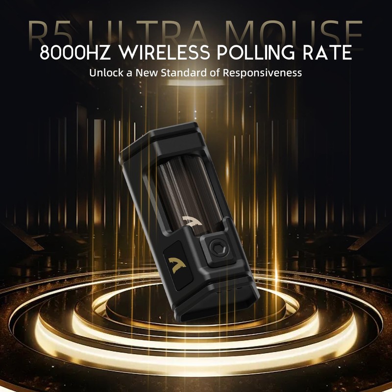 ATTACK SHARK R5Ultra 8K Carbon Fiber Wireless Gaming Mouse with