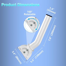 Universal Antenna Mount, 11" J Pole & Wall-Mounted Mounting Bracket for Outdoor Access Point CPE, TV Antenna, Wireless Bridge, Weather Station, Starlink Signal/WiFi Extender (4)