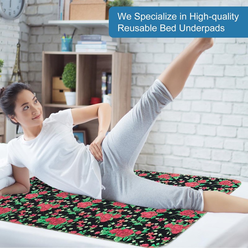 OUTCREATOR® Washable Bed Pads 34" x 76" (Pack of 2),