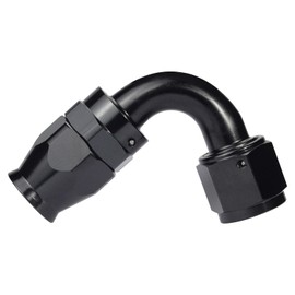 VehiMata 10AN PTFE Hose End Fitting 120 Degree Black for PTFE Hose Only 1PC