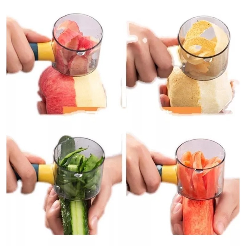 CL Pelador De Acero Inoxidable Con Barril De Plástico