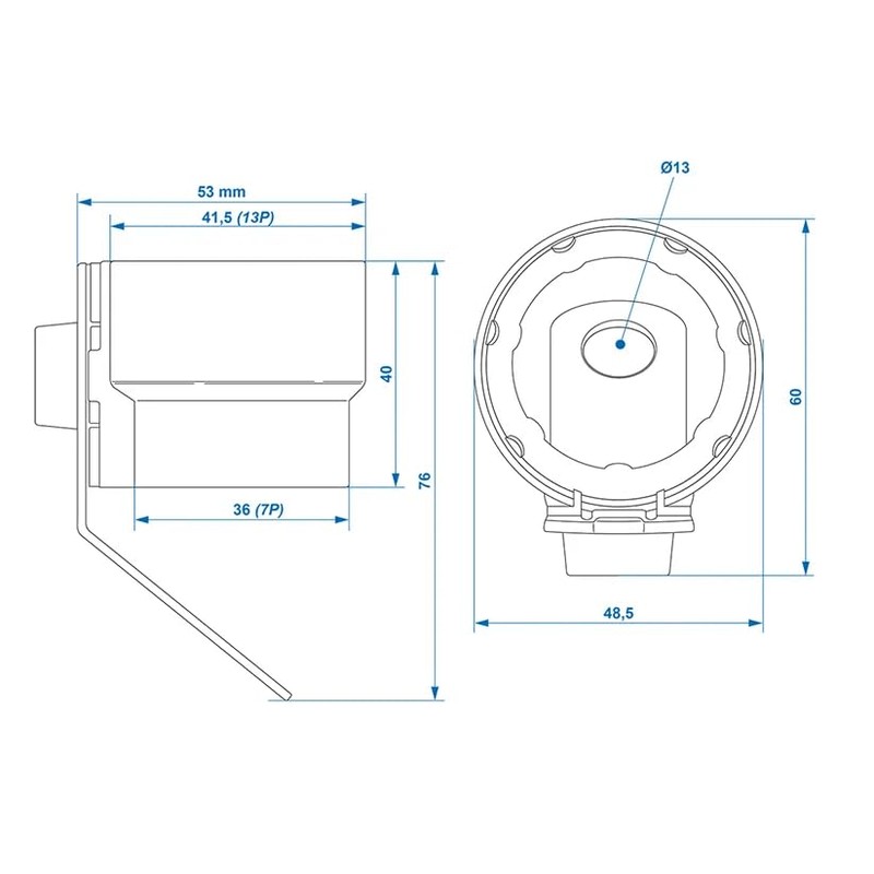 Trailer Plug Holder, Trailer Drawbar Holder for 13 Pin, 7-Pin
