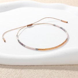 KELITCH Women Boho Adjustable MiyukiPearl Bracelet Friendship Charm Bracelet