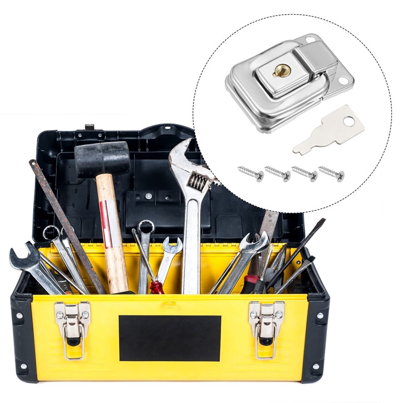 METALLIXITY Toggle Catch Lock (41mm x 28mm), Iron Hasp Latches