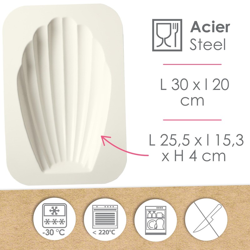 ScrapCooking Madeleine XXL Non-Stick Baking Mould