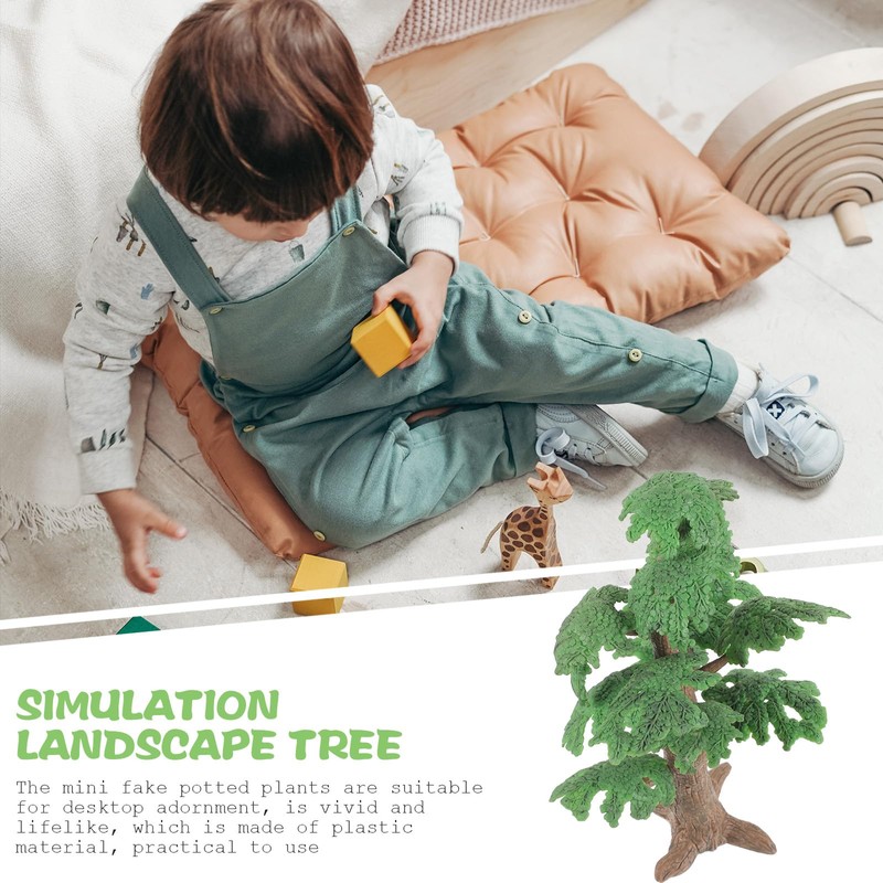 Toyvian Tree Model Fake Miniature Trees Train Railways Architecture Landscape