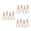 Tofficu 12 Pcs DIY Unfinished Wooden Robot Dolls Educational Craft