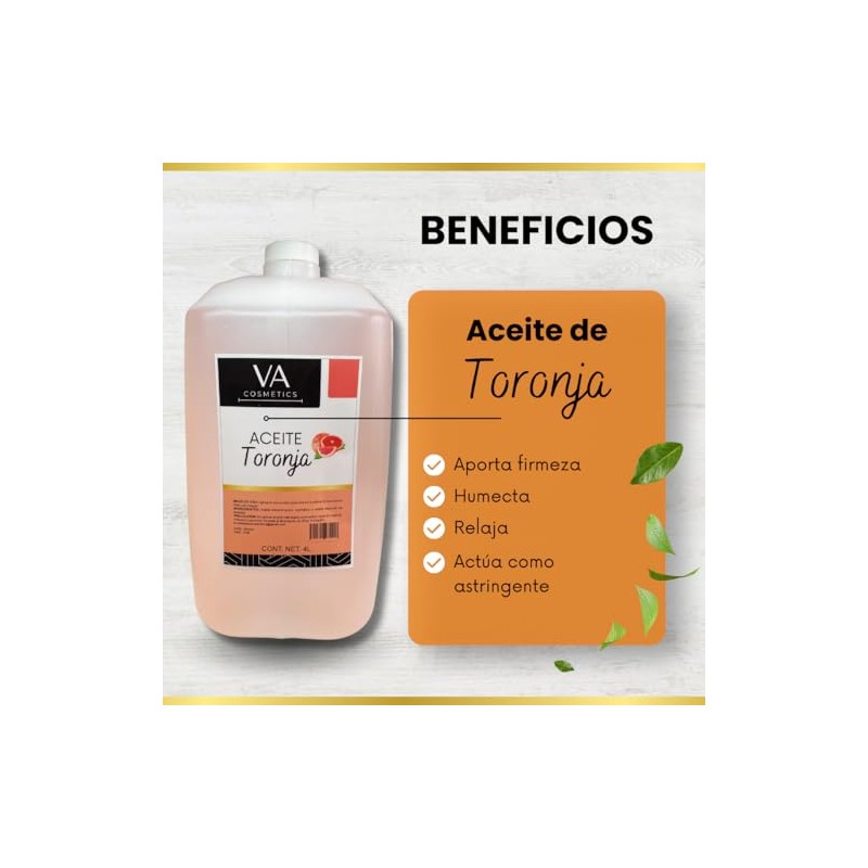 Aceite Masajes Toronja Corporal Spa Profesional 4 Litros VA