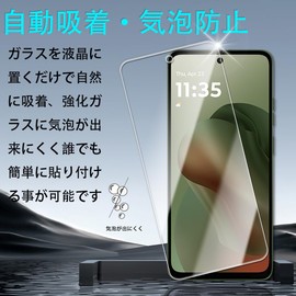 HUAKE MOTO G66j/G66y 5G [(2 pieces) Glass Film] Glass Film for MOTO G66j/G66y 5G Made from Domestic Glass Material, Tempered Glass, Fingerprint Resistant, LCD Protection Film