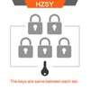 HZSY Padlocks Keyed Alike, Pack of 24, Laminated Steel Keyed