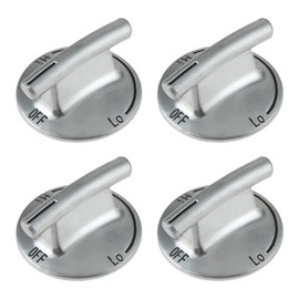 MOOTVGOO 4 Pack 7733P410-60 Cooktop Burner Knobs, Chrome Plated Plastic Stove Knobs Replacements for Maytag, Magic Chef, JennAir, KitchenAid, Replaces 74007733, AP5668987, PS2375871, AP6011505